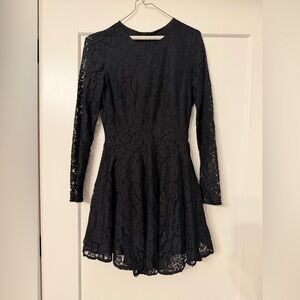 H&M Black Lace Long Sleeve Dress